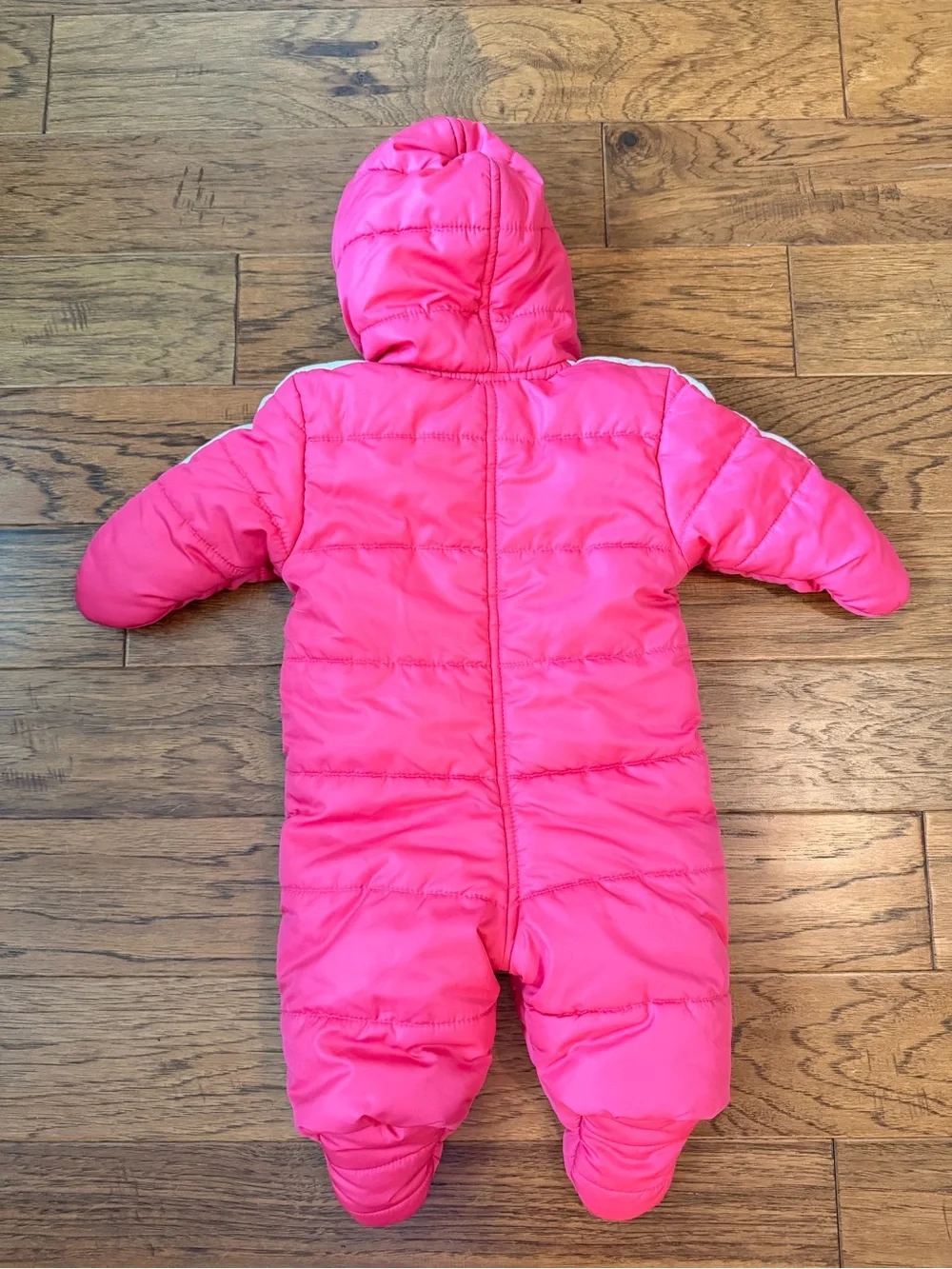 Old Navy Bright Pink Hooded Infant One-Piece Snowsuit